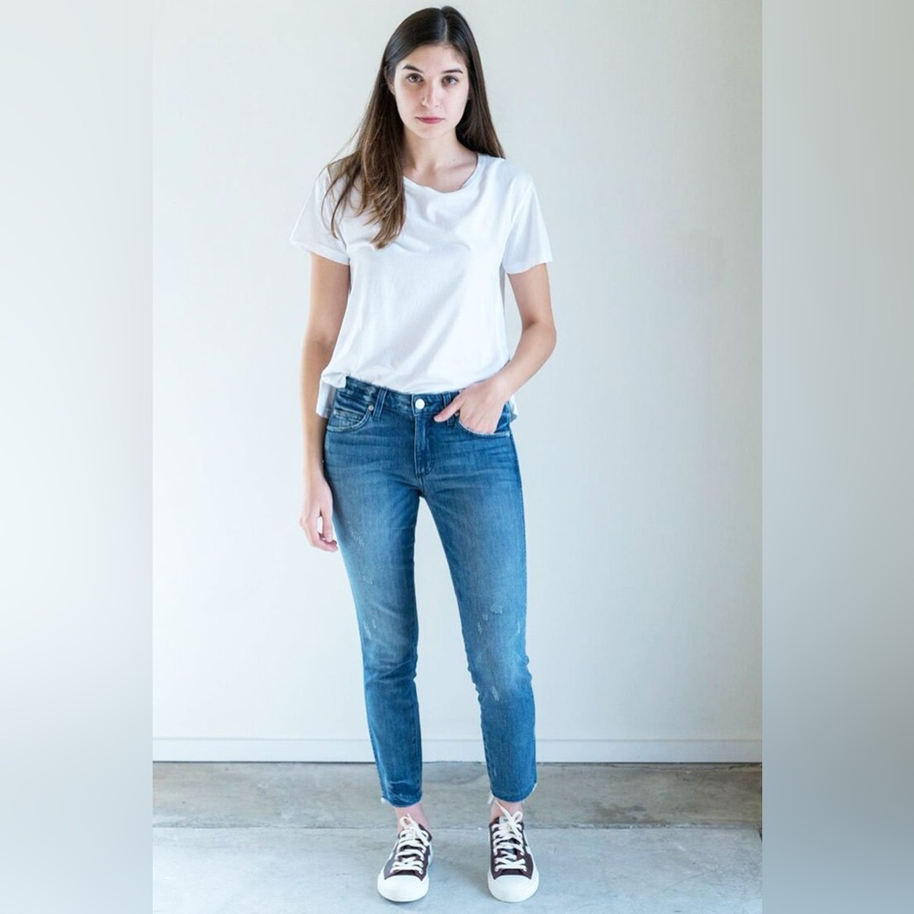 AMO DENIM STIX CROP JEANS size 25